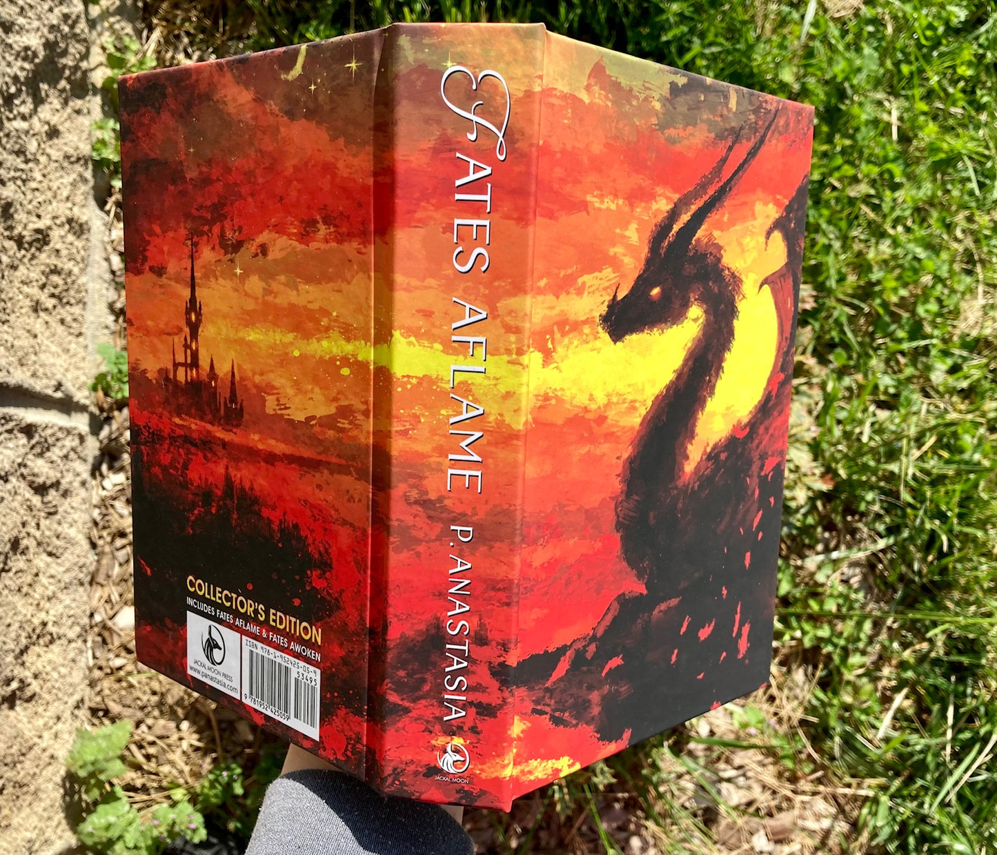 SIGNED Fates Aflame Collector's Edition 6" X 9" Hardcover Illustrated Casewrap + Dust jacket [Contains Fates Aflame, Fates Awoken, Fates Aligned] 658 pages  *Ships in 2-3 business days*